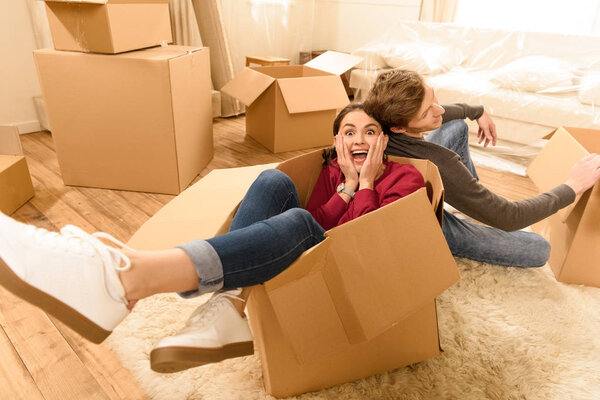 couple moving into new house 