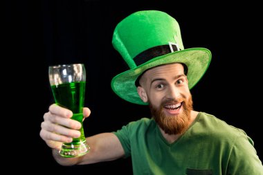 man celebrating St.Patrick's day clipart