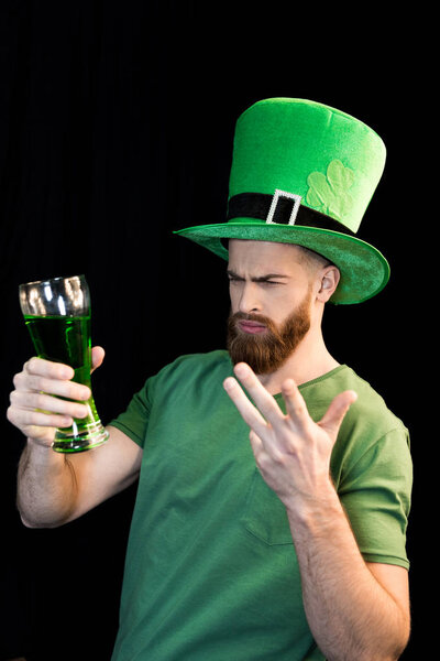 man celebrating St.Patrick 's day

