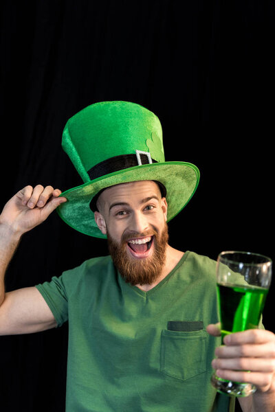man celebrating St.Patrick 's day
