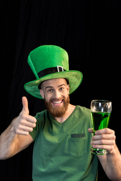 man celebrating St.Patrick 's day
