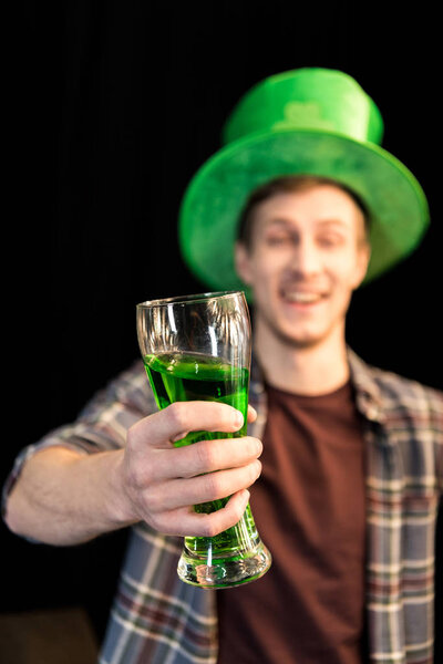 man celebrating St.Patrick 's day
