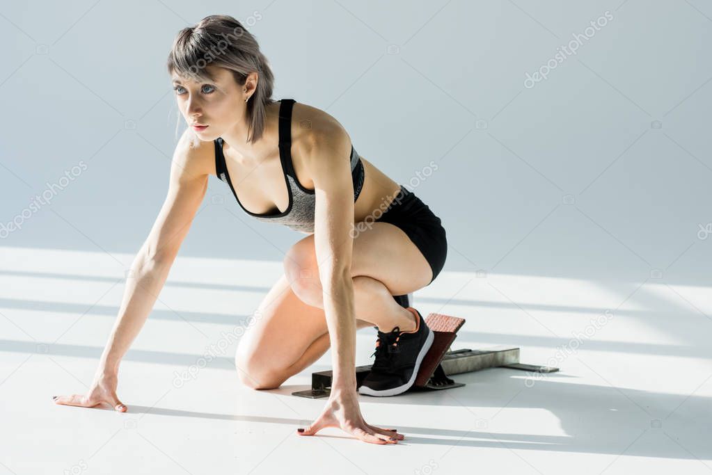 running sporty woman