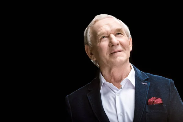 Senior man in suit jacket — Stock Photo, Image