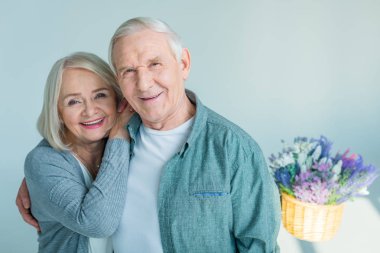 happy senior couple clipart