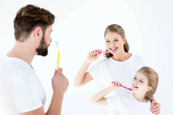 Brosses à dents familiales — Photo