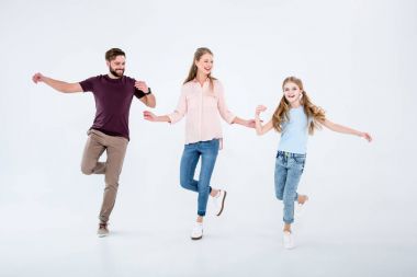 family dancing together clipart