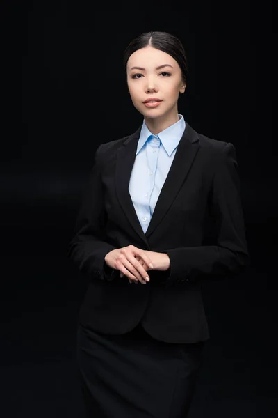 Businesswoman in black suit — Free Stock Photo