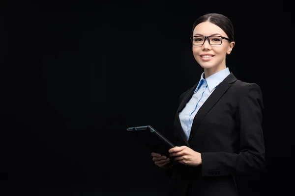 Бізнес-леді з цифровим планшетом — стокове фото