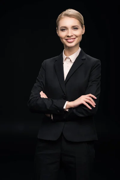 Businesswoman with crossed arms — Stock Photo, Image