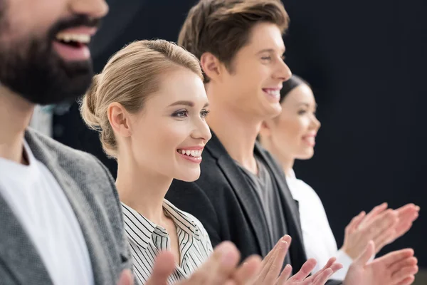 Business people standing in row — Stock Photo, Image