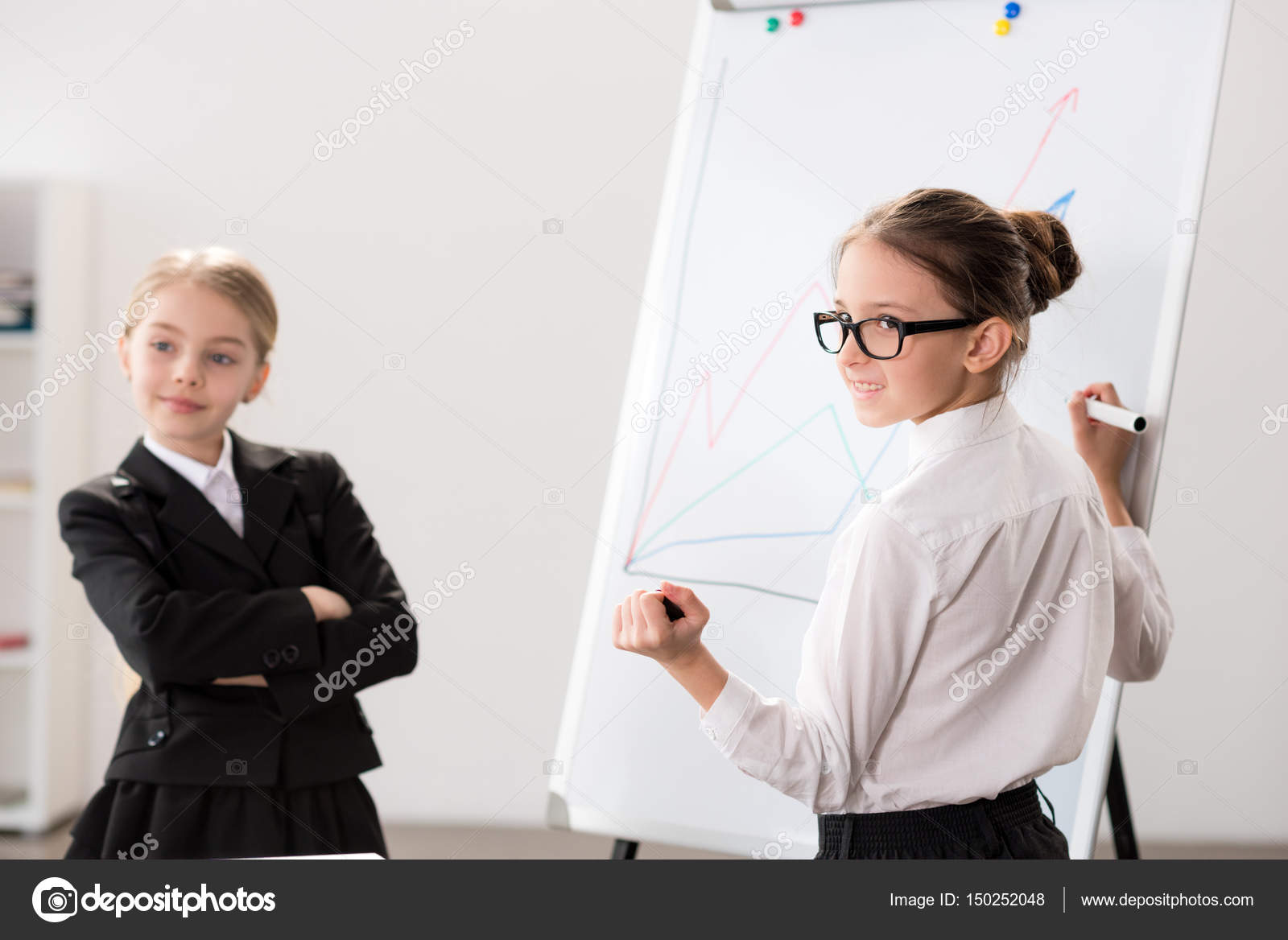 girls in formal dress