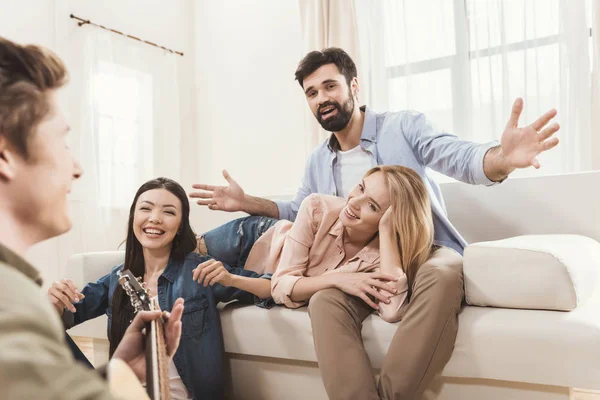 Diverse people partying together — Stock Photo, Image