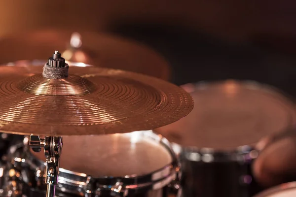 Drums set on stage — Stock Photo, Image