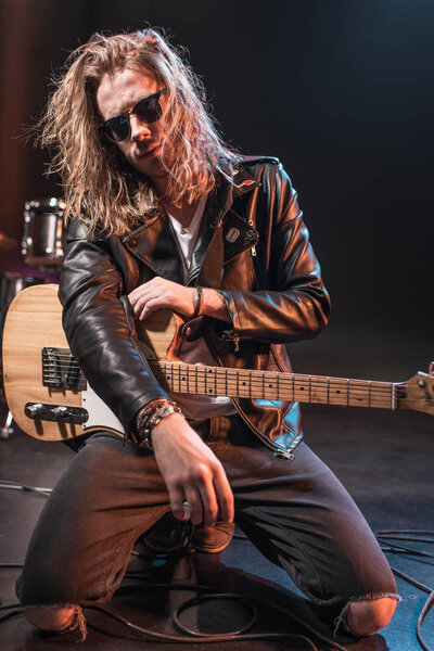 Electric guitar player