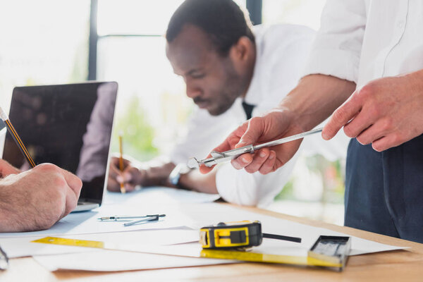 professional architects working at modern office
