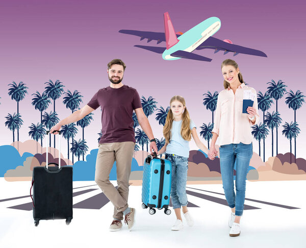 Happy family on vacation