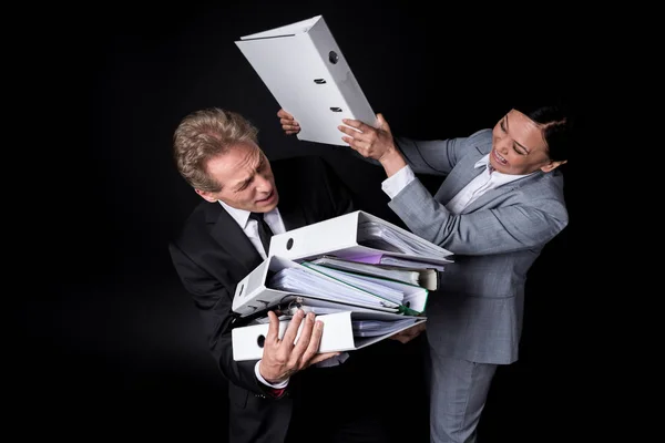 Business colleagues with folders — Stock Photo, Image