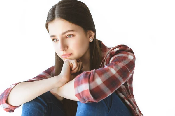 Depresivní dospívající dívka — Stock fotografie