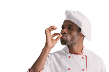 chef showing okay sign clipart