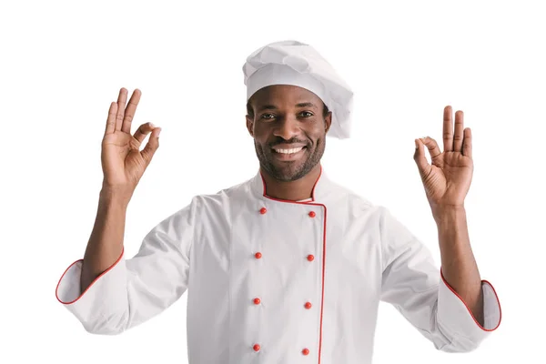Chef showing okay signs — Stock Photo, Image