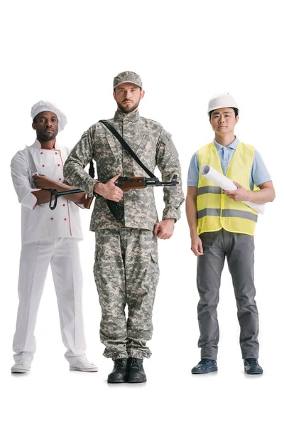 Soldier, chef and architect — Stock Photo, Image