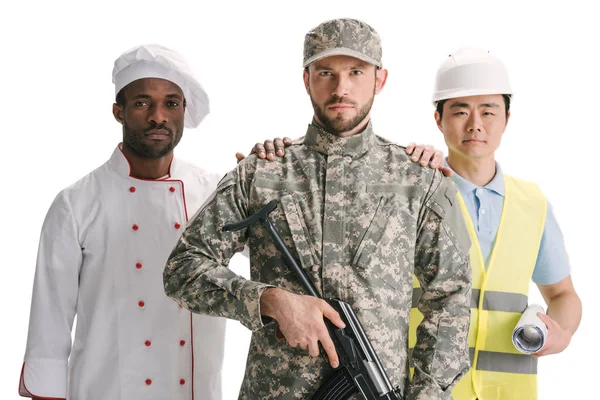 Soldier, chef and architect — Stock Photo, Image
