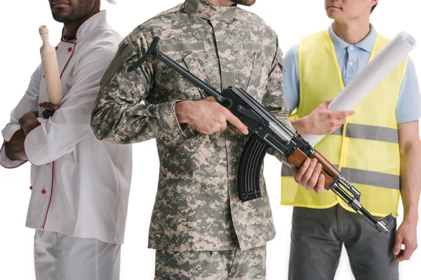 Soldier, chef and architect — Stock Photo, Image