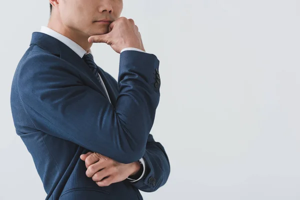 Pensive asian businessman — Stock Photo, Image