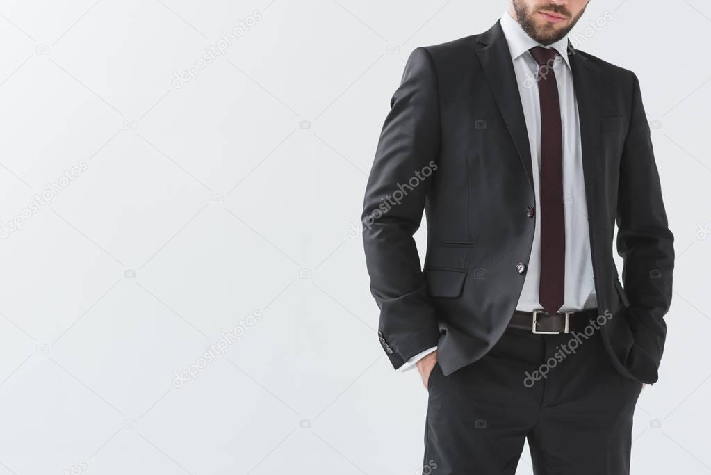 stylish businessman in suit