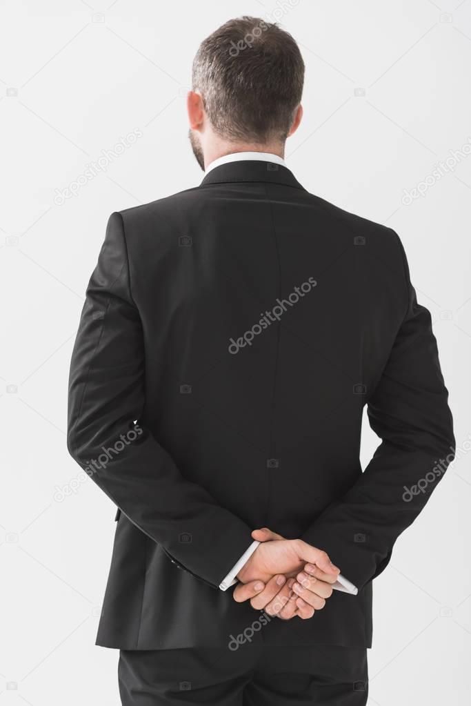 businessman in black suit