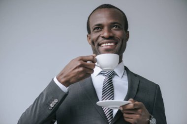 Afrika kökenli Amerikalı işadamı kahve içme
