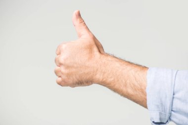 man showing thumb up clipart