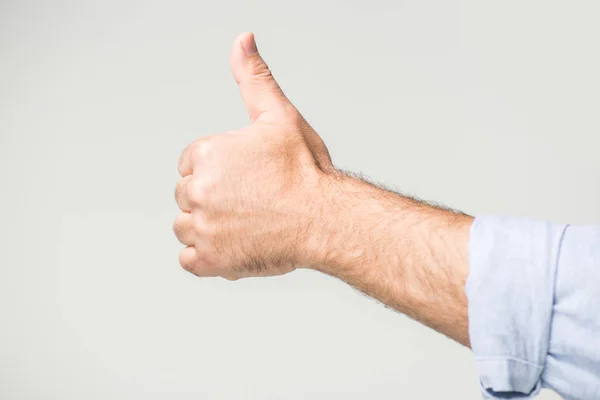 Hombre mostrando el pulgar hacia arriba — Foto de Stock