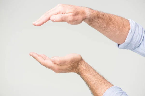 Man showing frame — Stock Photo, Image