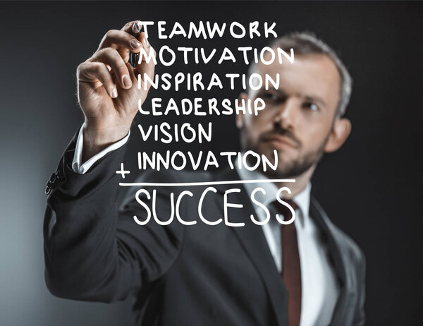 Кавказский бизнесмен с вдохновляющими цитатами из пера
