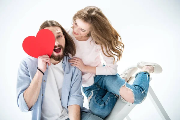 Jovem casal apaixonado — Fotografia de Stock