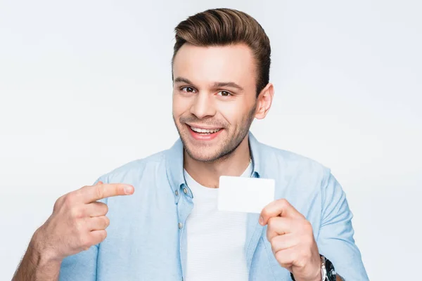 Homme avec carte de crédit — Photo de stock