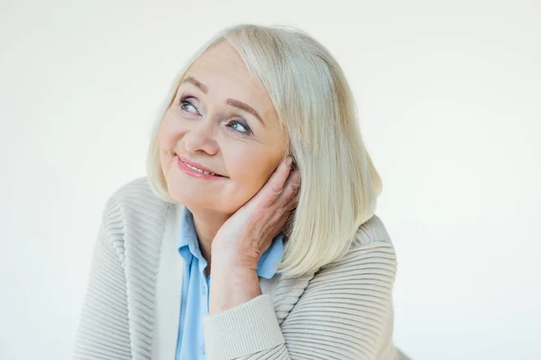 Femme âgée souriante — Photo de stock