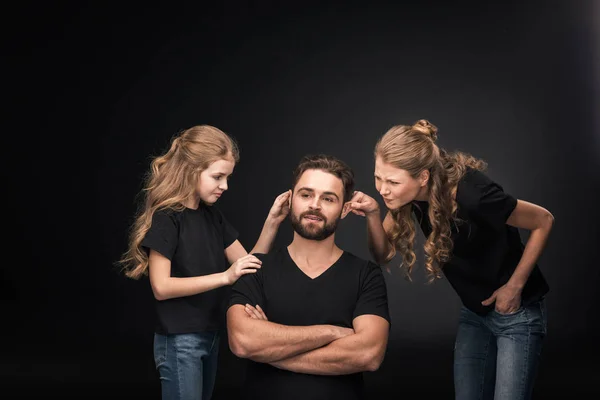 Famiglia litigi e gesti — Foto stock