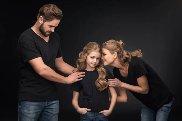 Upset parents and daughter — Stock Photo