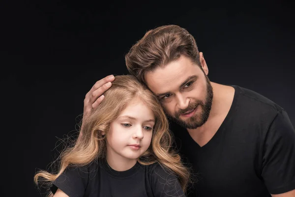 Father hugging daughter — Stock Photo