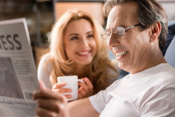 Happy middle aged couple — Stock Photo