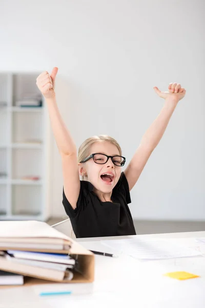 Excited little girl — Stock Photo