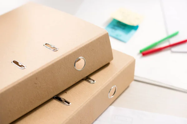 Brown paper folders — Stock Photo