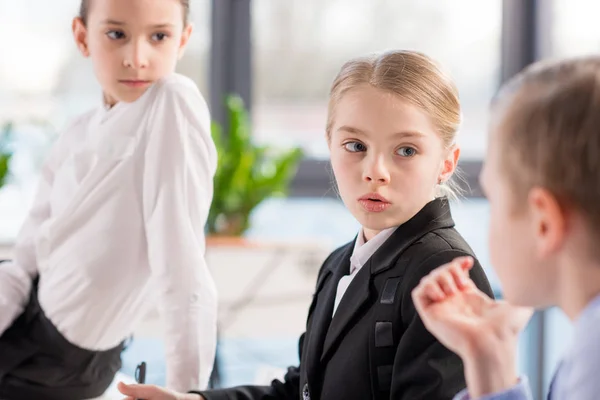 Little girls in formal clothes — Stock Photo