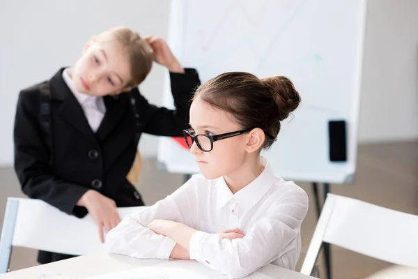 Serious little girls — Stock Photo