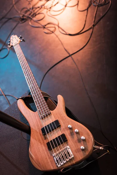 Electric guitar on stage — Stock Photo