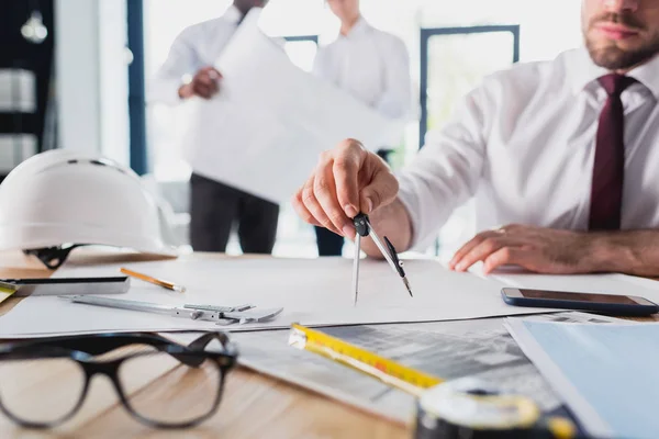 Architect working on project — Stock Photo