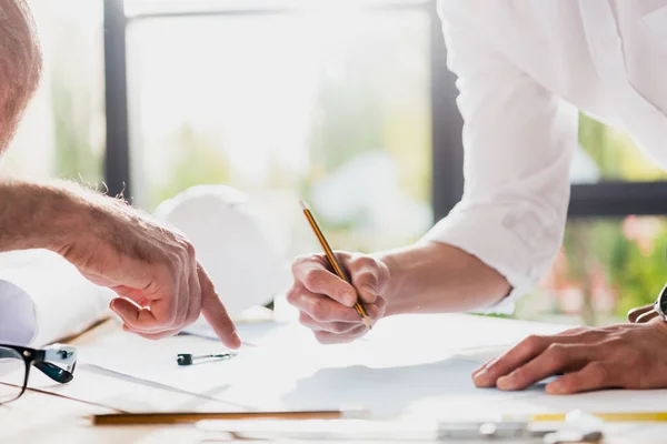 Professional architects working at modern office — Stock Photo